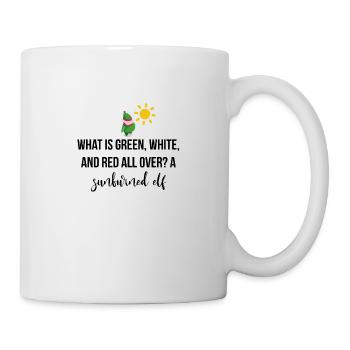 What is green, white and red all over? - Tasse - Weiß - Rechts