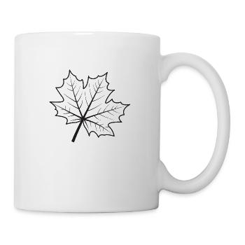 Ahorn Blatt Geschenk Natur Wals Baum Bäume Herbst - Tasse - Weiß - Rechts