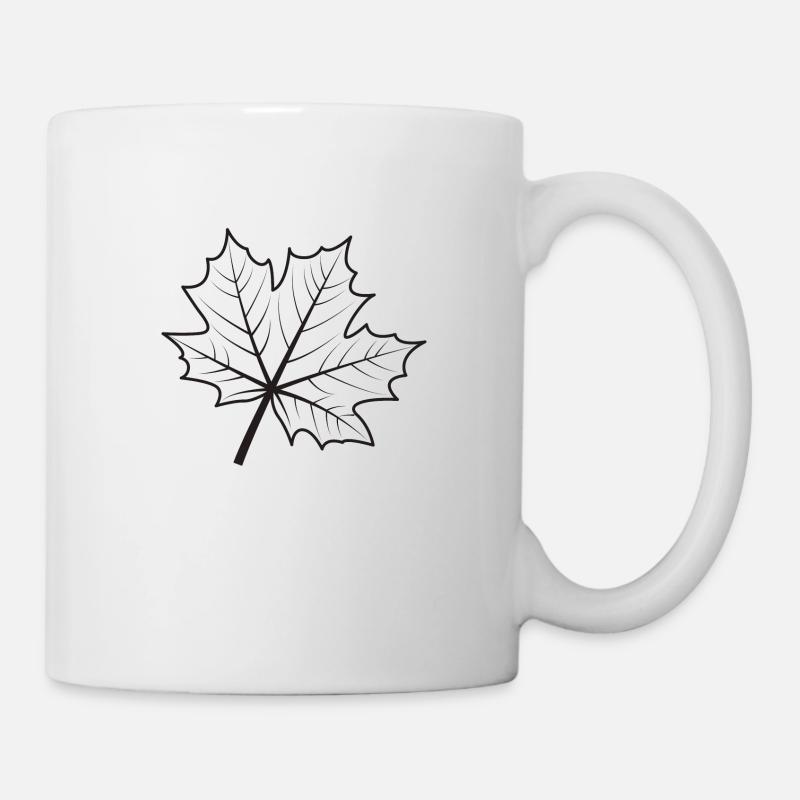 Maple Leaf Gift Nature Wals arbre arbres automne - Mug blanc - blanc