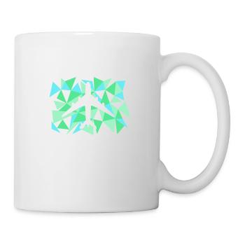 Flugzeug geometrisch Reise urlaub Hipster Geschenk - Tasse - Weiß - Rechts