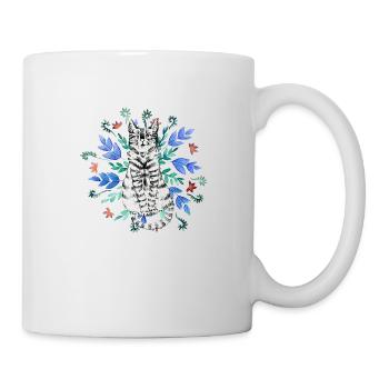 chat en ornement - Mug blanc - blanc - Droite