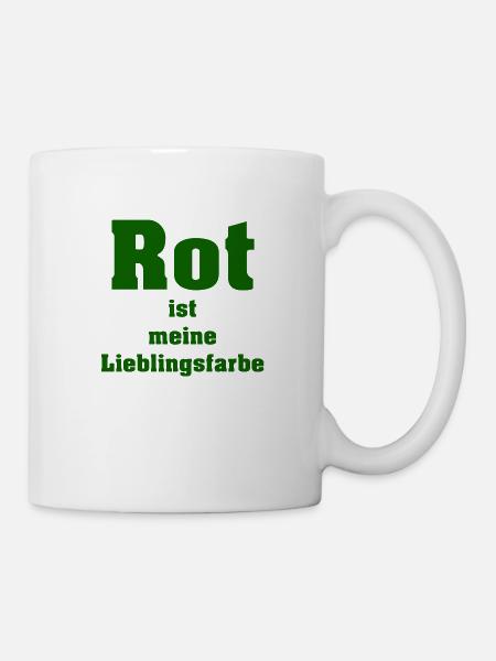 Rot ist meine Lieblingsfarbe - Tasse - Weiß