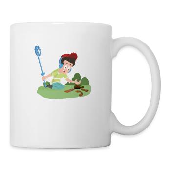 Chasseur de trésors ne trouve que des détecteurs de ferraille - Mug blanc - blanc - Droite