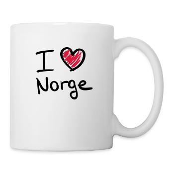i_love_norge__f2 - Tasse - Weiß - Rechts