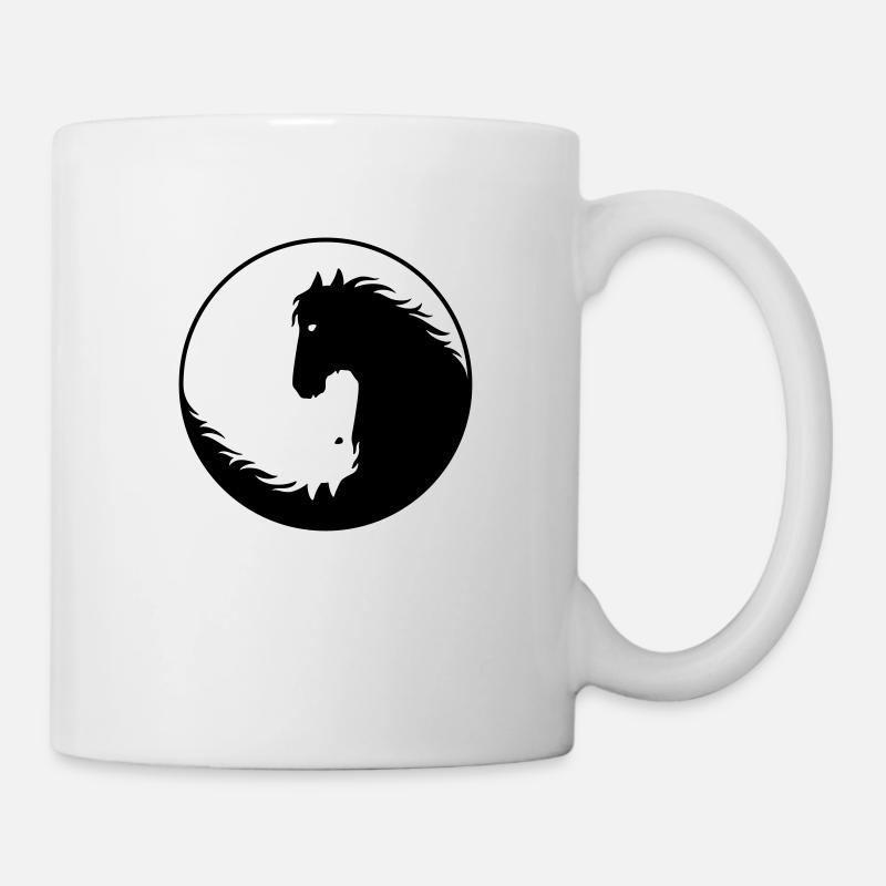 Chevaux Yin Yang - Mug blanc - blanc