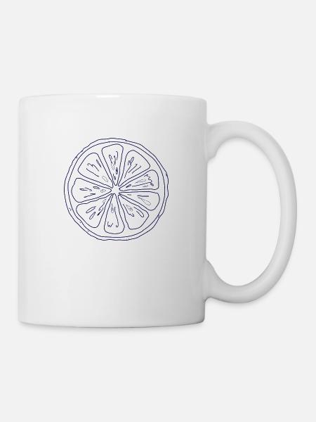 Zitrone - Tasse - Weiß