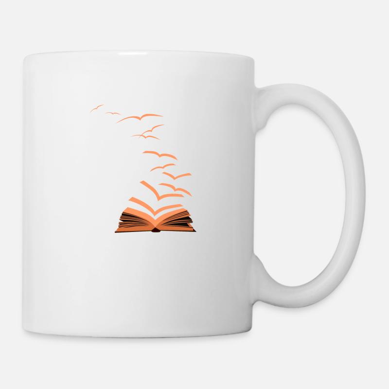 Buch Shirt - Tasse - Weiß