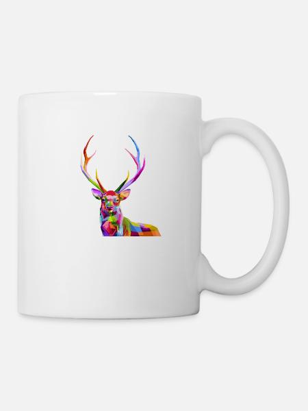 cerf - Mug blanc - blanc