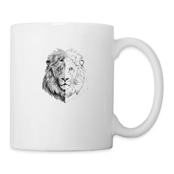 An interesting drawn lion - Mug - white - Right