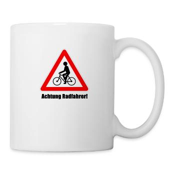 Attention cyclists - Mug - white - Right