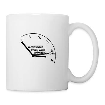 Qui peut attendre, sera récompensé - Mug blanc - blanc - Droite