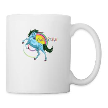 Blue unicorn, the legendary mythical animal - Mug - white - Right