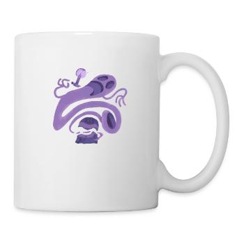 Verrückter Geist flüchtet aus Grab - Tasse - Weiß - Rechts