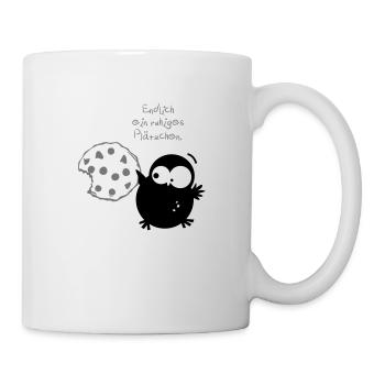 Eine Eule // Endlich ein ruhiges Plätzchen. - Tasse - Weiß - Rechts