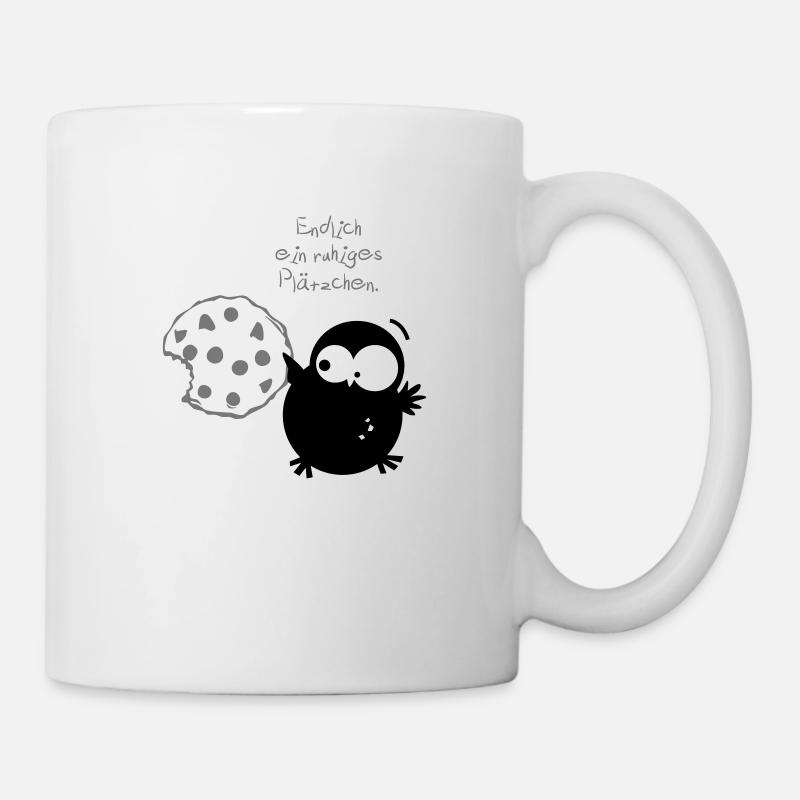 Eine Eule // Endlich ein ruhiges Plätzchen. - Tasse - Weiß