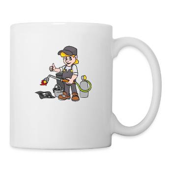 Dachdecker - Tasse - Weiß - Rechts