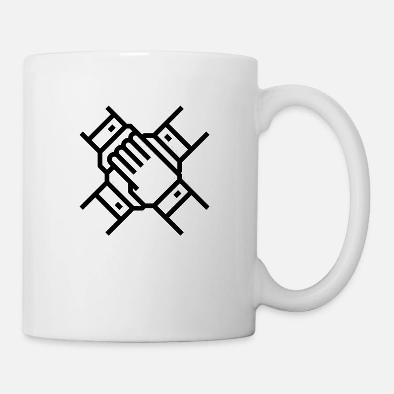 Idée de cadeau de cohésion d'équipe mains - Mug blanc - blanc