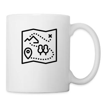 Karte Schatz Geschenk Camping Abenteuer - Tasse - Weiß - Rechts