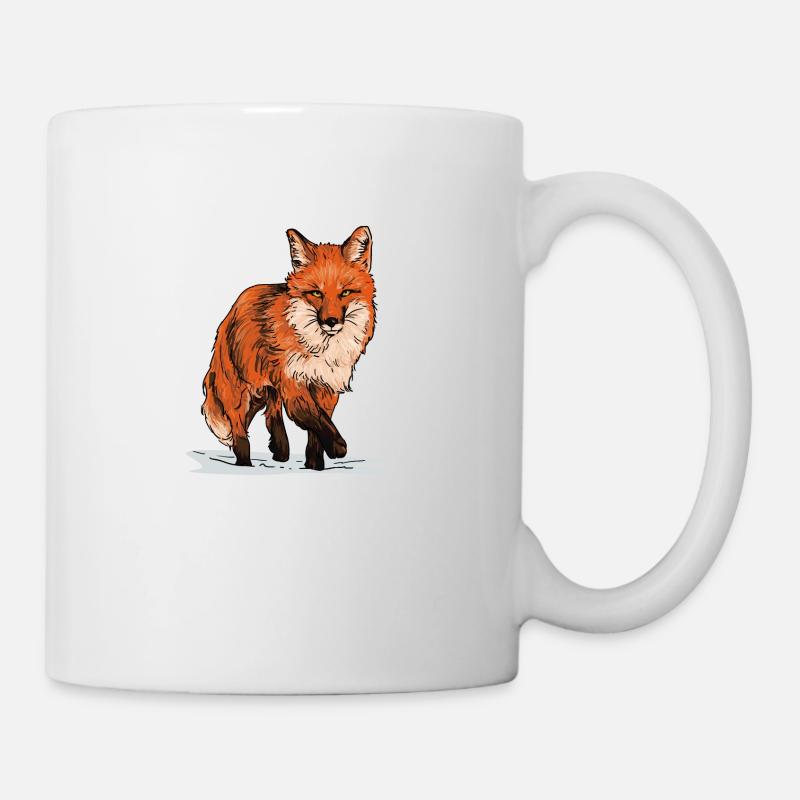 Fuchs in Wildbahn - Tasse - Weiß