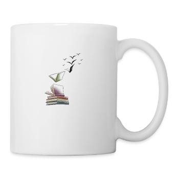 Geschenk für Buchliebhaber Literatur Roman Buch - Tasse - Weiß - Rechts