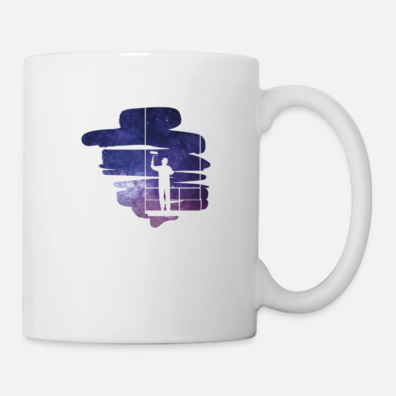 Galaxies peintre cadeau - Mug blanc - blanc