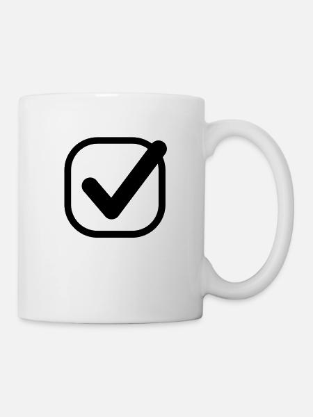 checkmark - Tasse - Weiß