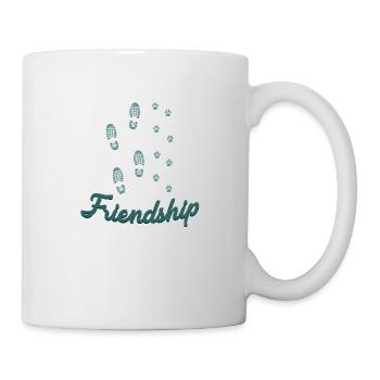 Chien d'amitié humain - Mug blanc - blanc - Droite