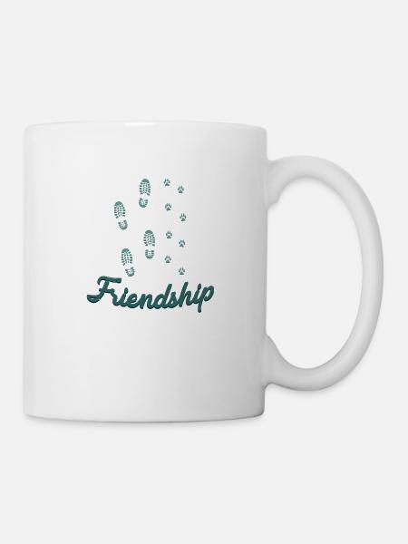 Chien d'amitié humain - Mug blanc - blanc