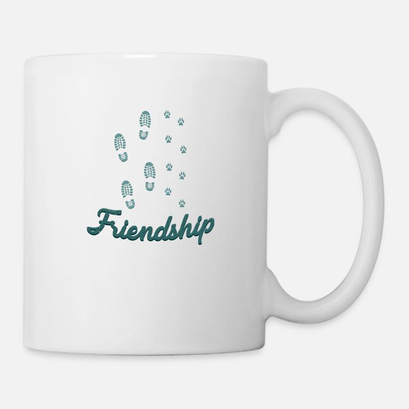 Friendship dog human - Mug - white