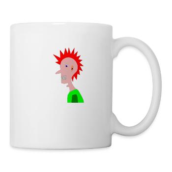 Cooler Punk, Punker - Tasse - Weiß - Rechts