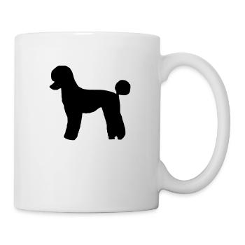 Poodle Silhouette Dog Gift Birthday - Mug - white - Right