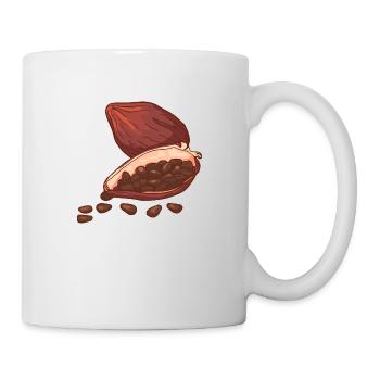 Cocoa cocoa pod chocolate cocoa beans - Mug - white - Right