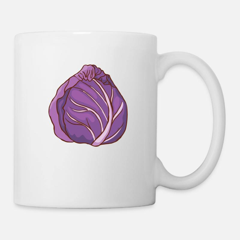 Chou rouge Choux choux choux bleus rouges - Mug blanc - blanc