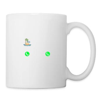 Mallorca is calling, Lustiges Geschenkidee Palme - Tasse - Weiß - Rechts