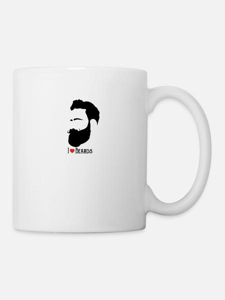 Barbe amour - homme barbe barbe idée cadeau - Mug blanc - blanc