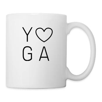 I love yoga - Mug - white - Right