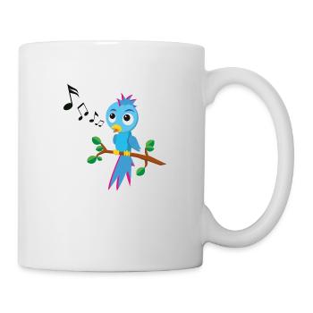Little bird is singing / singing bird - Mug - white - Right