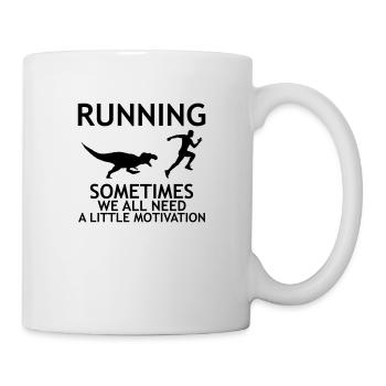 RUNNING WITH MOTIVATION - Mug - white - Right