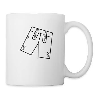 Lederhose - Tasse - Weiß - Rechts