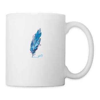 Feder - Tasse - Weiß - Rechts
