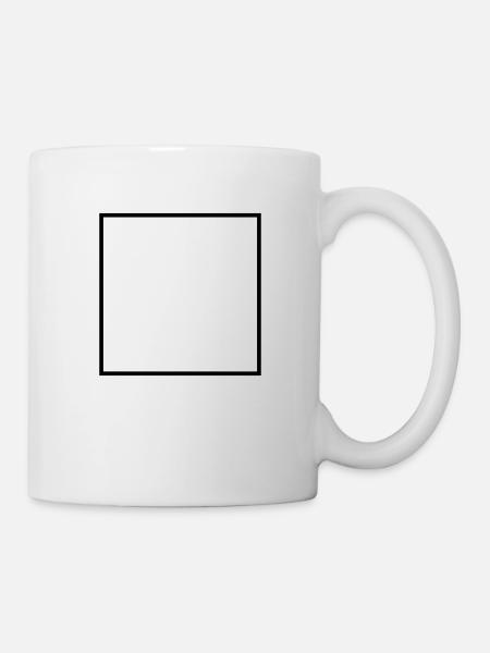 Viereck - Tasse - Weiß
