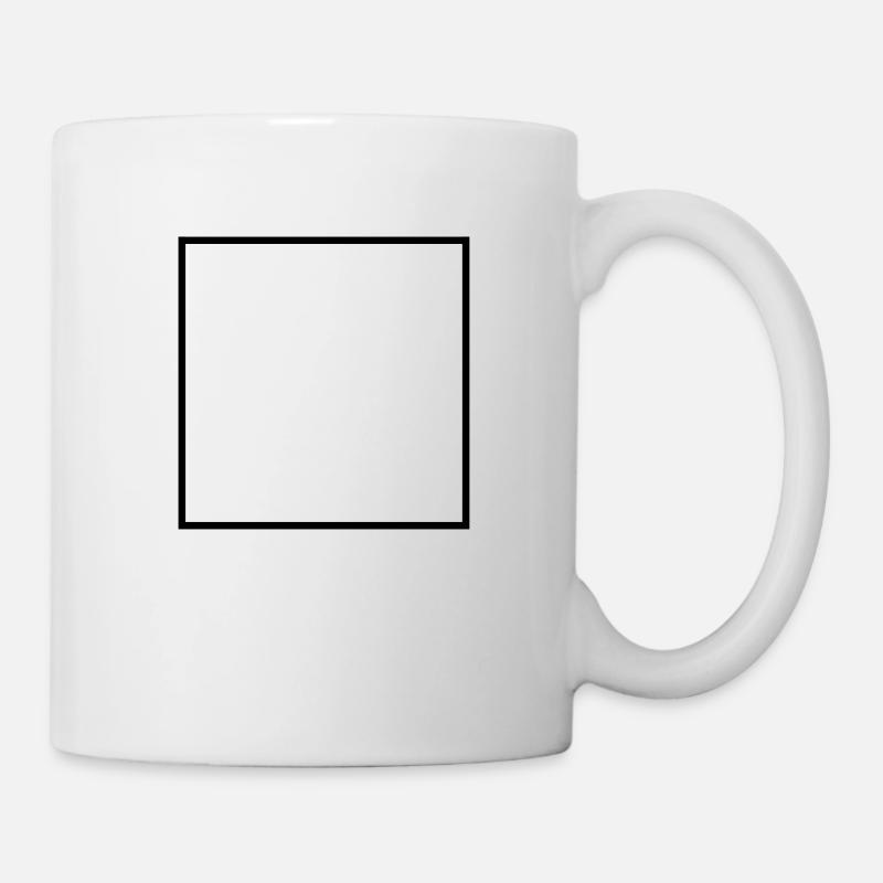 Viereck - Tasse - Weiß