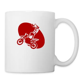 Moto rouge Moto - Mug blanc - blanc - Droite