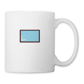 Fernseher / Spiegel / Fenster - Tasse - Weiß - Rechts