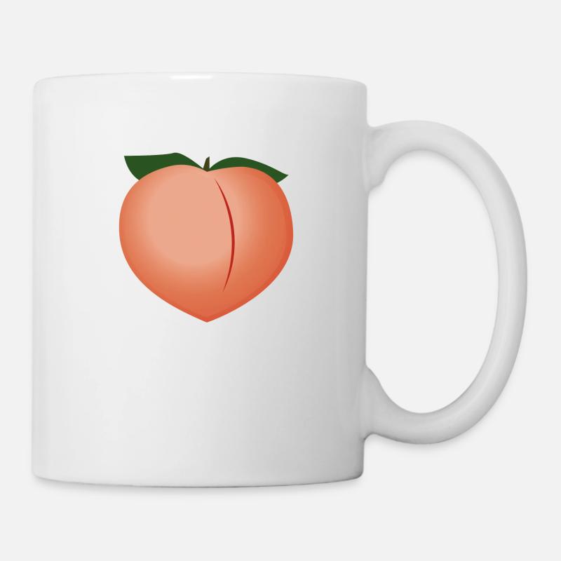 Knackiger Pfirsich - Tasse - Weiß