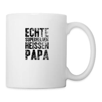 Real superheroes are called dad father's day gift - Mug - white - Right