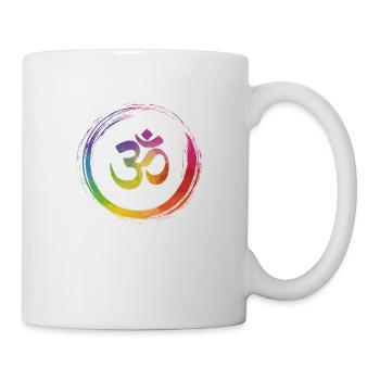 Yoga colorful Chakra OM - Tasse - Weiß - Rechts