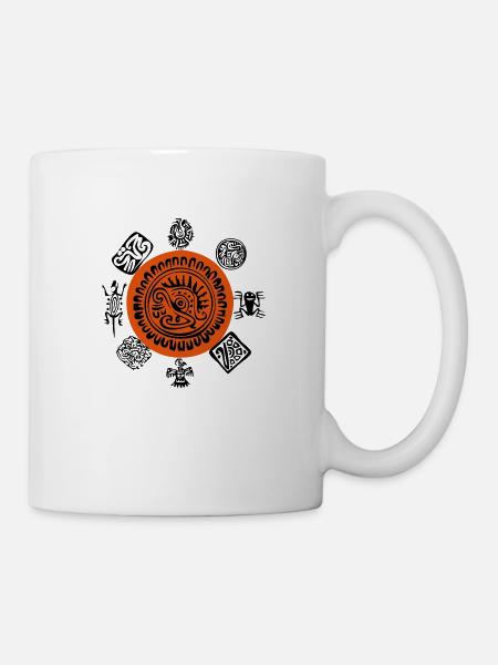 Aztec symbols - Mug - white