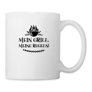 Mein Grill - Meine Regeln! - Tasse - Weiß - Rechts