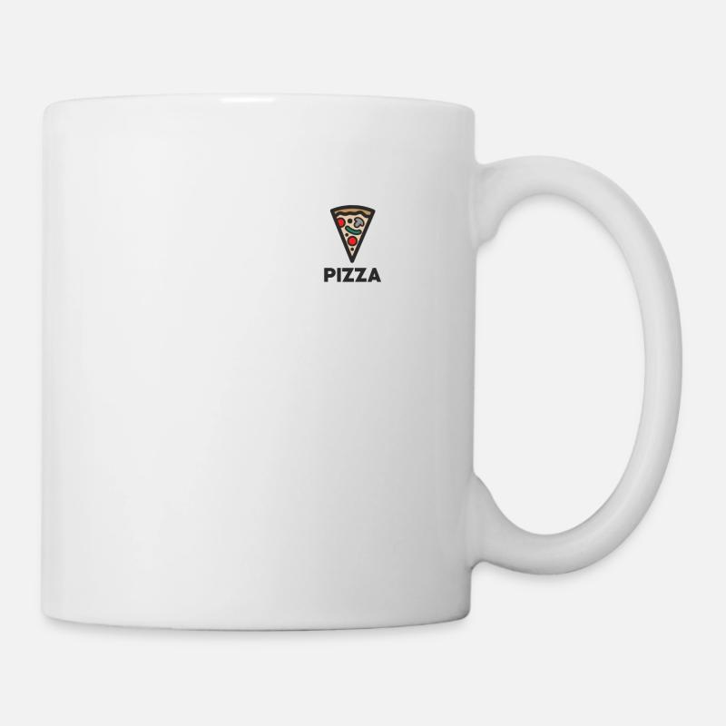 Pizza Logo - Tasse - Weiß